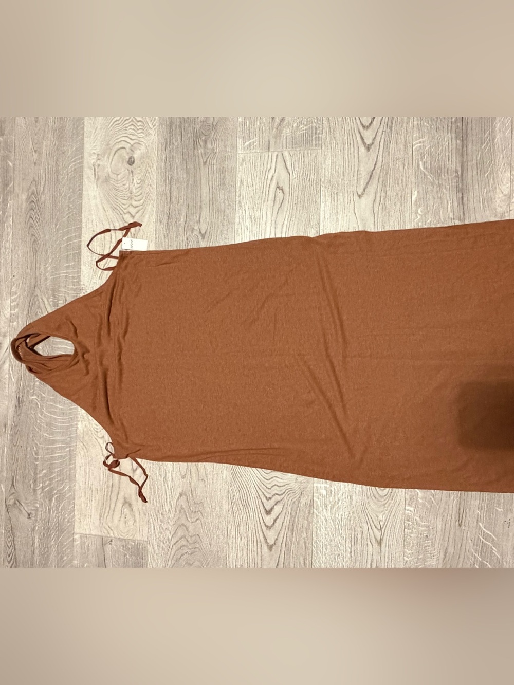American Eagle Outfitters Rust Maxi Skirt with Side Drawstrings